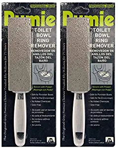 Pumie Toilet Bowl Ring Remover, TBR-6, Pumice Stone with Handle, Removes Unsightly Toilet Rings and Stains from Toilets; Sinks; Tubs; Showers, Safe for Porcelain, Pack of 2