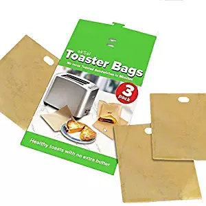 ekSel Non Stick Reusable Toaster Bags, Pack of 3