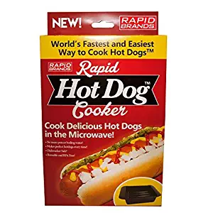 Rapid Hot Dog Cooker - Cook Perfect Hot Dogs in the Microwave in 2 Minutes or Less!