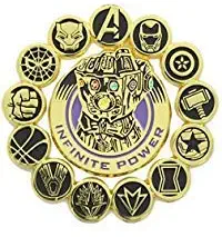 Marvel Avengers: Infinity War Official Infinity Gauntlet and Avengers Pin Set | Features Superhero Seals & Infinity Gauntlet | Set of 2