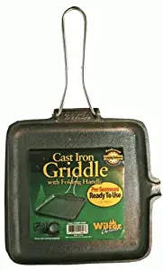 Cast Iron Griddle with Folding Handle (Pre-Seasoned)