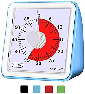 60 Minute Visual Timer – small Classroom timer for kids,Time Management Tool for Kids and Adults Baking Cooking Steaming Barbecue（Blue）