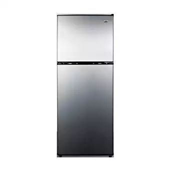 CP972SS 22 Top Freezer Refrigerator with 7.1 cu. ft. Capacity Cycle Defrost Door Storage Interior Light and Removable Freezer Shelf in Stainless Steel
