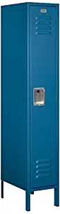 Salsbury Industries 61158BL-U Single Tier 12-Inch Wide 5-Feet High 18-Inch Deep Unassembled Standard Metal Locker, Blue