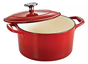 Tramontina Enameled Cast Iron Covered Round Dutch Oven, 3.5-Quart, Gradated Red