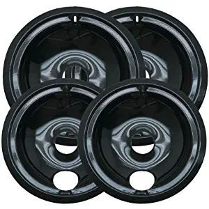 Kitchen Basics 101: 2 of WB31M20 and 2 of WB31M19 Range Cooktop Porcelain Drip Pan Bowls Replacement for GE 4 Piece Set