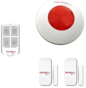 Techbox+ Wireless #Burglar #Security #Alarm #System, Home and Business Security,PIR Sensor, Door/Window Sensor, Wireless and White in Color