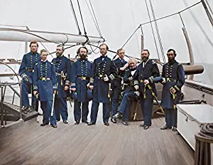 Admiral John A Dahlgren and his officers during the American Civil War Poster Print by Stocktrek Images (34 x 22)