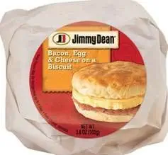 Jimmy Dean Butcher Wrapped Bacon, Egg & Cheese Biscuit, 3.6 oz (12 count)