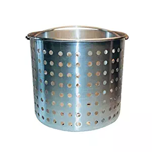 Winware ALSB-40 Professional Aluminum Steamer Basket Fits 40 Quart Stock Pot, Silver