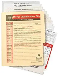 Driver Qualification File Packet 2-pk. - Snap-Out Format, 11.75" x 9.5", 14 Sets of Forms Per Pack - Satisfies DQ Requirements of 49 CFR 391.51 - J. J. Keller & Associates
