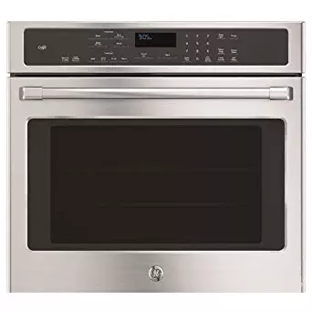 GE Cafe CT9050SHSS 30" Single Electric Wall Oven with 10-Pass Bake Element, in Stainless Steel.