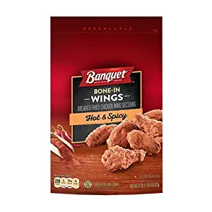 Banquet Frozen Meal, Hot & Spicy Bone-In Wings, 22 Ounce