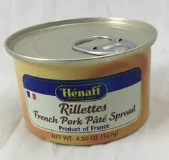 Henaff French Pork Rillettes - Traditional Recipe, 127 grams