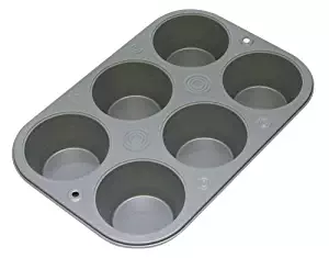 OvenStuff Non-Stick 6 Cup Jumbo Muffin Pan - American-Made, Non-Stick Baking Pans, Easy to Clean and Perfect for Making Jumbo Muffins or Mini Cakes