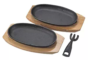 JapanBargain 1809-J Steak Plate, SteakPlate x2, Black