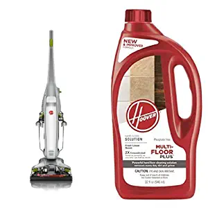 Hoover FloorMate Deluxe Hard Floor Cleaner, FH40160PC - Corded and Hoover Multi-FLOORPLUS 2X Concentrated 32 Oz Hard Floor Cleaner Solution - AH30425 Bundle