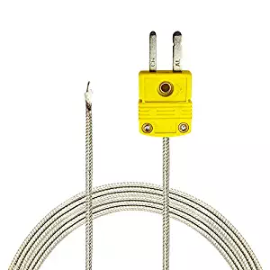 PerfectPrime TL0700, K-Type Sensor Probe for K-Type Thermocouple Thermometer/Meter in Temperature Range from -30 to 700 °C/ 1292°F