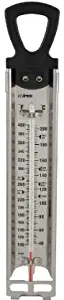 Winco - Deep Fry/Candy Thermometer with Hanging Ring, (2-Inch by 11-3/4-Inch) (Silver) (2 pack)