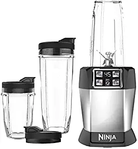 Ninja BL480 Blender, 32/24/18 oz, Black/Silver