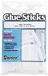 Darice 50 Piece 2" Dual Temperature Round Glue Sticks, Mini