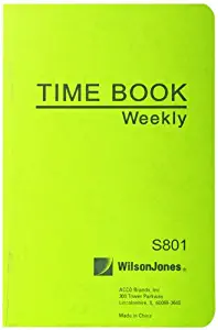 Wilson Jones Foreman's Time Book, 6.75 x 4.125 Inches, 1 Page per Week, 36 Pages per Book (WS801A)