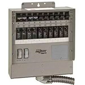510C Pro/Tran2 50-Amp 10-Circuit 2 Manual Transfer Switch with Watt Meters