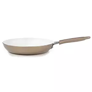 WearEver C94405 Pure Living Nonstick Ceramic Coating Scratch Resistant PTFE PFOA and Cadmium Free Dishwasher Safe Oven Safe Saute Pan Fry Pan Cookware, 10.5-Inch, Gold