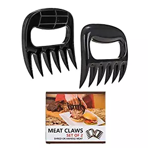 GEMAG MEAT CLAWS, BBQ MEAT FORKS - Claw Handler Set for Pulling Brisket from Grill Smoker - Pulled Pork Shredder Claws - BPA Free Barbecue Paws
