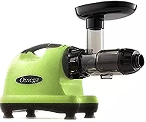  Omega J8006 Nutrition Center Quiet Dual-Stage Slow Speed Masticating Juicer Creates Continuous Fresh Healthy Fruit and Vegetable Juice at 80 Revolutions per Minute High Juice Yield, 150-Watt, Green 
