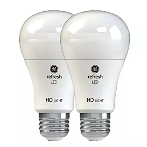 GE Lighting Refresh LED HD 10.5-watt (60-watt Replacement), 800-Lumen A19 Light Bulb with Medium Base, Daylight, 2-Pack