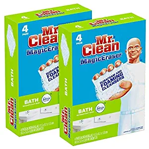 Mr. Clean Magic Eraser Bath Scrubber, 4Count (Pack of 2)
