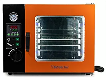 Best Value Vacs- 0.9CF ECO Vacuum and Degassing Oven - 4 Wall Heating, LED display, LED's - 4 Shelves Standard …