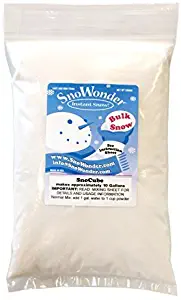 SnoWonder Instant Snow Fake Artificial Snow, Also Great for Making Cloud Slime - Mix Makes 10 Gallons of Fake Snow