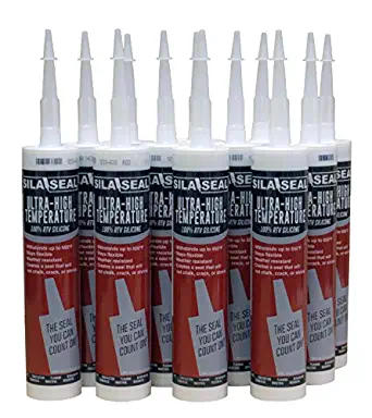 SILA-SEAL Ultra-High Temperature Red (600 Degree) 100% RTV Silicone with reclosable Nozzle (case of 12)