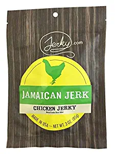 Jamaican Jerk All Natural Chicken Jerky - The Best Chicken Jerky on the Market - 100% Whole Muscle Chicken - No Added Preservatives, No Added Nitrates and No Added MSG - 3 oz. bag