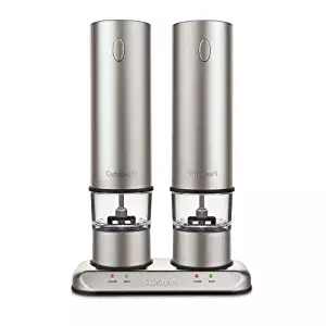 Cuisinart Rechargeable Electric Salt & Pepper Mill Set in Brushed Stainless Steel SP-4Newest Model