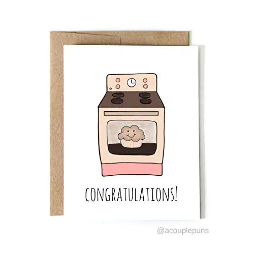 Bun In The Oven Congrats//new mom card, card for new mom, expecting mother card, baby shower card, expecting mom card, pregnancy card