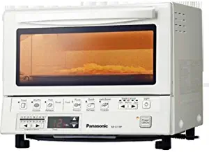 Panasonic FlashXpress Compact Toaster Oven with Double Infrared Heating, Crumb Tray and 1300 Watts of Cooking Power – 4 Slice Countertop Toaster Oven - NB-G110P-W (White)