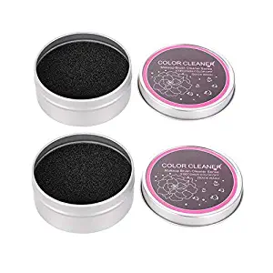 StyleZ 2 Pack Cleaner Sponge, Dry Makeup Brushes Cleaner Eye Shadow or Blush Color Removal Quickly Switch to Next Color