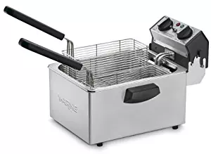 Waring Commercial WDF75B 208-volt Countertop Compact Electric Deep Fryer, 8.5-Pound by Waring