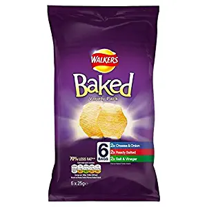 Walkers Baked Variety Crisps 6 X 25G