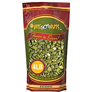We Got Nuts Pumpkin Seeds Healthy Snacks 4Lbs Bag | Raw Pepitas No Preservatives Added, Non-GMO, 100% Natural With No Shell | For Baking, Salad Toppings, Cereal, Roasting | Low Calorie Nuts,
