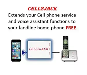 Cell2Jack - Cellphone to Home Phone Adapter - Avoid Harmful Cell Signal Radiation. Make and Receive Cell Phone Call on Your landline Phone Free
