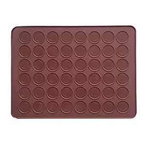 AxeSickle 1pcs Macarons Silicone Mat Baking Mold,Almond muffin chocolate chip cookies - 48 Capacity