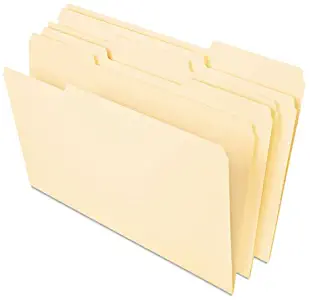 Universal Office Products 16413 Heavyweight File Folders - Letter44; Manila