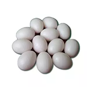 Easter Eggs Wooden Fake Eggs 9 Pieces -White Color