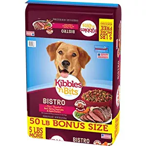 Kibbles 'n Bits Bistro Oven Roasted Beef Flavor Dry Dog Food, 50-Pound Pack of 2