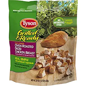 Tyson, Grilled & Ready Oven Roasted Diced Chicken Breast, 22 oz (Frozen)