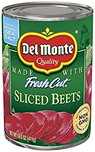 Del Monte Canned Fresh Cut Sliced Beets, 14.5 Ounce, Pack of 12